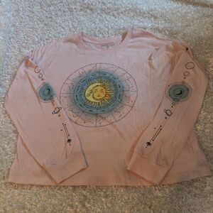 Women's Long Sleeve Stretch Tee Shirt Size L